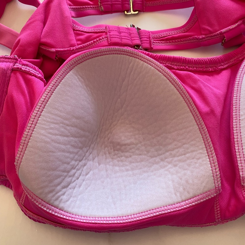 Wild Fable Hot Pink Smocked Bikini Top - Picture 4 of 5